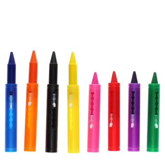 Eight bath crayons in different colour