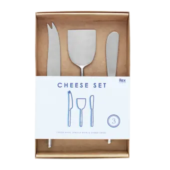 3-piece cheese knife set in box