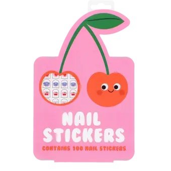 Pack of 100 cherry-themed nail stickers