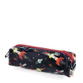 pencil case in space age print