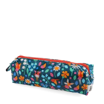 pencil case with zip featuring fairies, butterfly and flowers print 