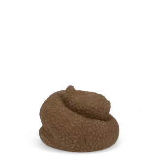 Brown swirl poo-shaped novelty eraser without packaging