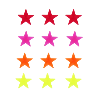 12 star-shaped bicycle spoke in different colour