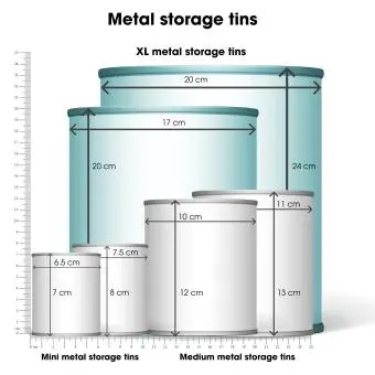XL storage tins