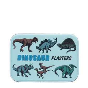Dinosaur-themed plasters storage tin