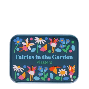 Fairies in the garden-themed plasters storage tin