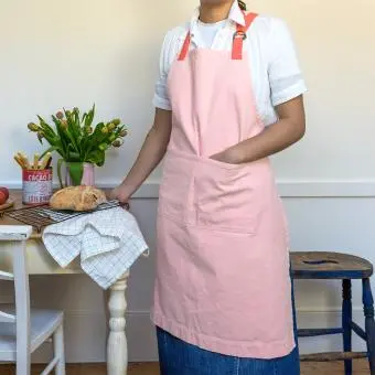 Two-tone utility apron - Pink