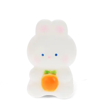White bunny night light with an orange carrot