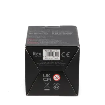 Base of ghost night light packaging box showing safety warnings and barcode