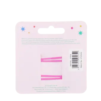 back of hair clips packaging with safety warnings in multilingual