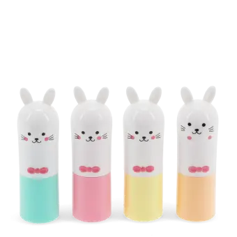 Set of four bunny-shaped highlighters in different colour.