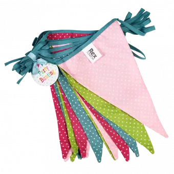 Multi Coloured Spotty Washable Cotton Bunting