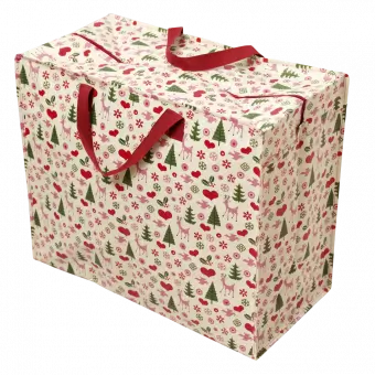 50'S Christmas Design Jumbo Storage Bag