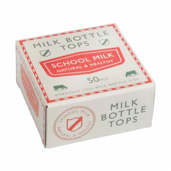 Set Of 50 Foil Milk Bottle Tops