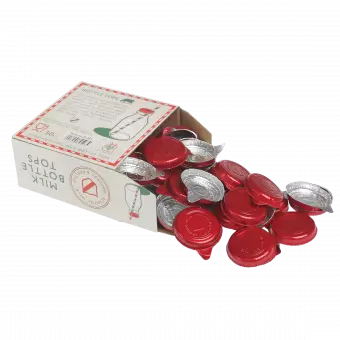 Set Of 50 Foil Milk Bottle Tops