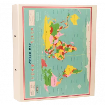 World Map Ring Binder