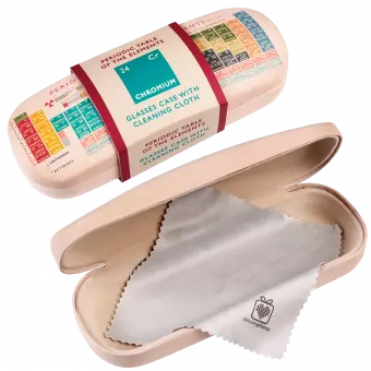 Periodic Table Glasses Case & Cleaning Cloth