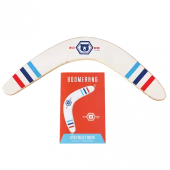 Wild Bear Wooden Boomerang