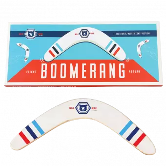 Wild Bear Wooden Boomerang