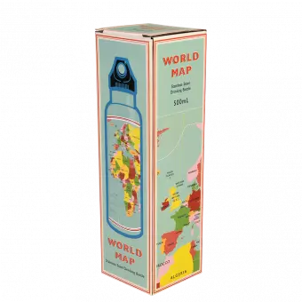 World Map Stainless Steel Bottle