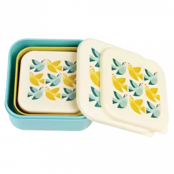 Love Birds Snack Boxes (set Of 3)