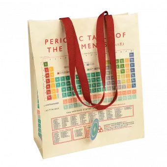 Periodic Table Recycled Shopping Bag