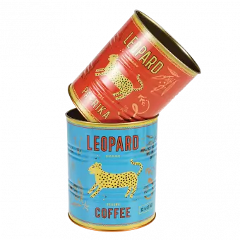 Leopard Storage Tins (set Of 2)