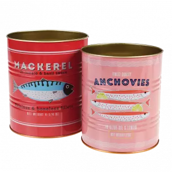 Fish Storage Tins (set Of 2)