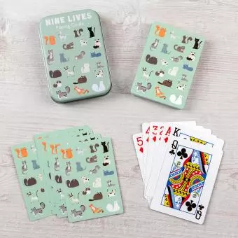 Nine Lives Playing Cards In A Tin