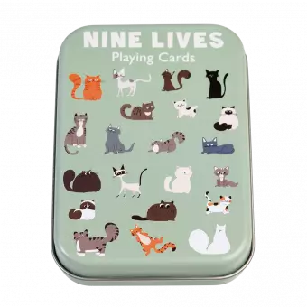 Nine Lives Playing Cards In A Tin