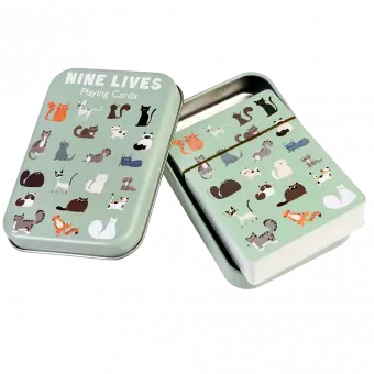 Nine Lives Playing Cards In A Tin