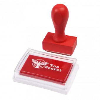 Top Secret Stamp And Ink Set