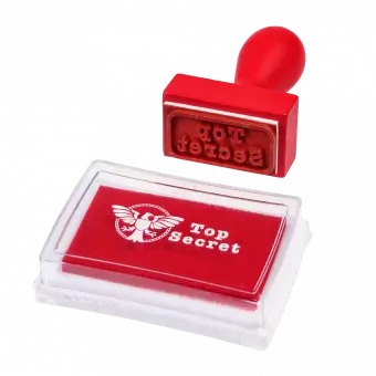 Top Secret Stamp And Ink Set