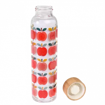 Vintage Apple Glass Water Bottle