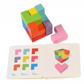 Wooden 3d Puzzle In A Tin