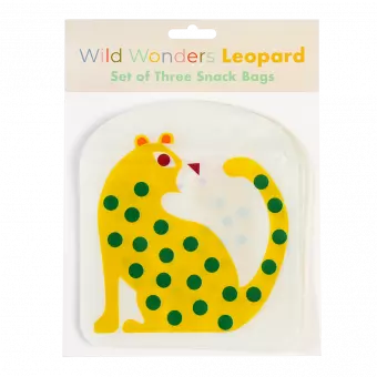Leopard Snack Bags (set Of 3)
