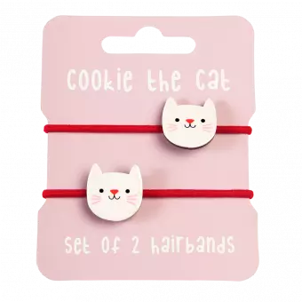 Cookie The Cat Hair Bands (set Of 2)