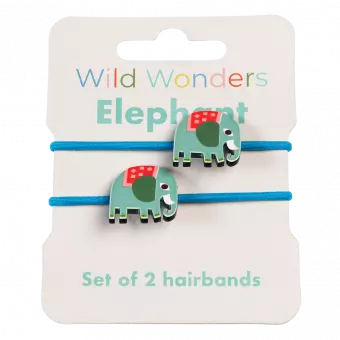 Wild Wonders Elephant Hair Bands (set Of 2)