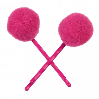 Pink Pom Pom Hair Grips
