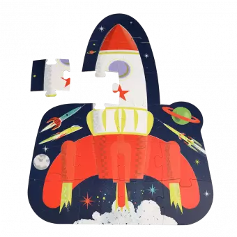 Space Age Rocket Jigsaw Puzzle