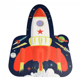 Space Age Rocket Jigsaw Puzzle