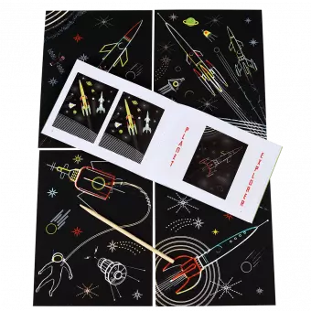 Space Age Scratch Art