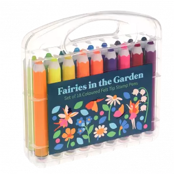 Fairies In The Garden Felt Tip Stamp Pens
