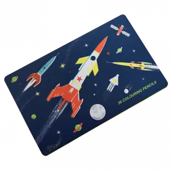 Space Age 36 Colouring Pencils In A Tin