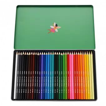 Fairies In The Garden 36 Colouring Pencils In A Tin