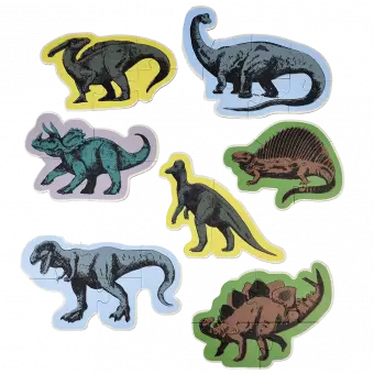 Prehistoric Land Set Of Seven Puzzles