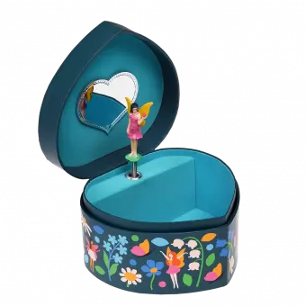 Fairies In The Garden Heart Jewellery Box