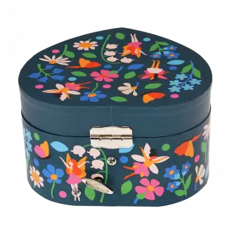 Fairies In The Garden Heart Jewellery Box