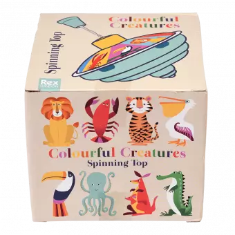 Colourful Creatures Metal Spinning Top