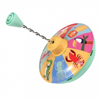 Colourful Creatures Metal Spinning Top